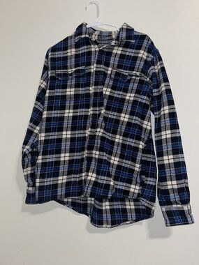 Orvis Plaid Flannel Jacket Medium Men 100% Cotton